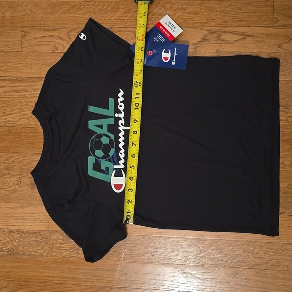 CHAMPION BRAND SIGNATURE BOYS BLACK SHORT SLEEVE SOCCER TEE-SHIRT SIZE SMALL - Picture 7 of 12
